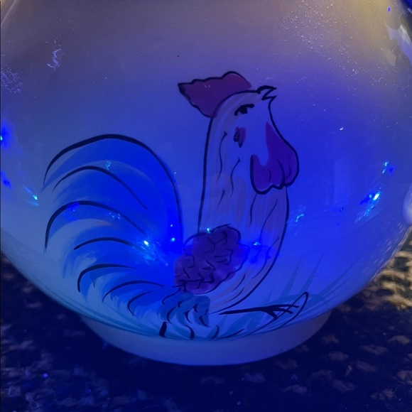 Cracker Barrel Yellow and Blue Rooster Ceramic Teapot - Picture 3 of 8